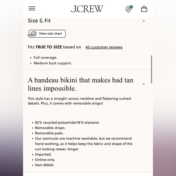 J. Crew Ruched Bandeau Bikini Top versatile straps NWT - Picture 3 of 7